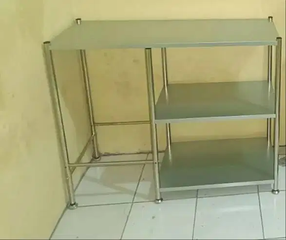 Meja Kompor Stainless Steel Gas 2 Tungku
