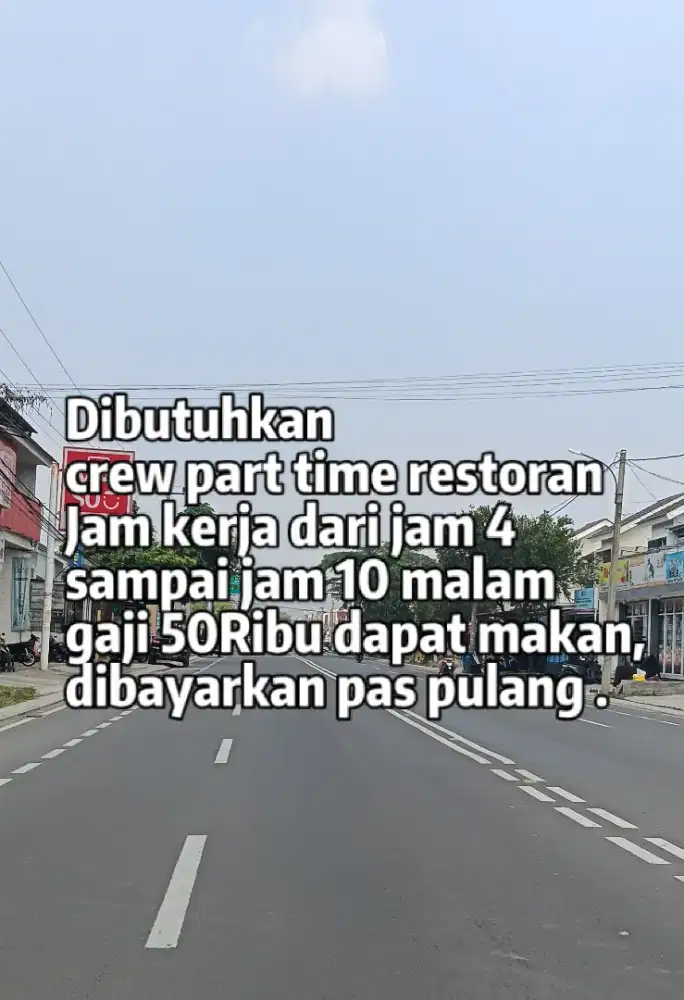 Loker part time restoran citra indah