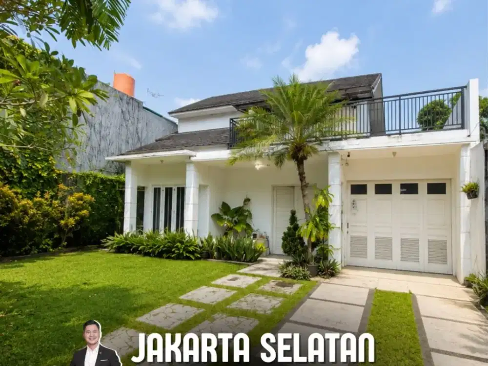 Rumah modern cantik halaman luas lokasi strageis di pesanggrahan jakarta selatan