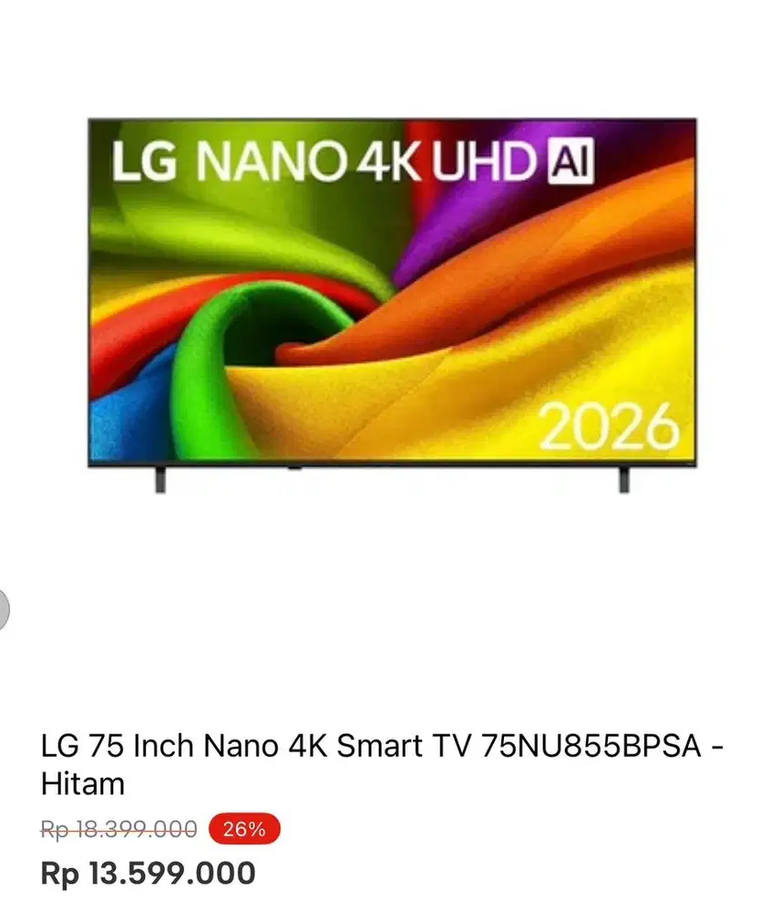 TV LG SMART TV 75inci