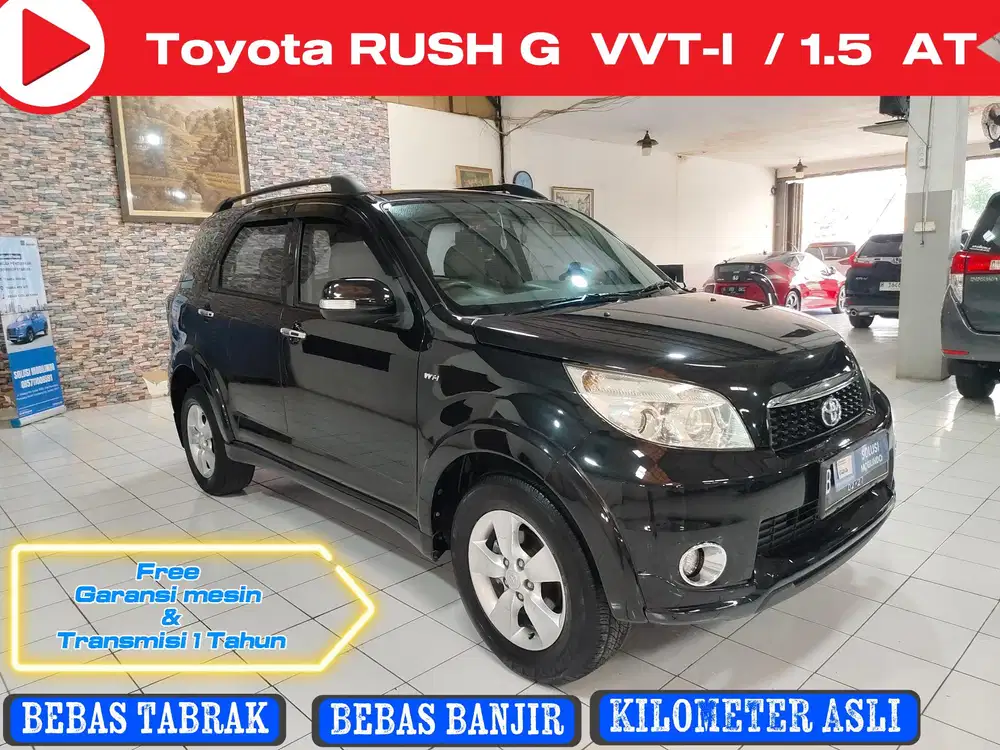 Toyota RUSH G 1.5 Bensin AT 2012 Hitam  siap pakai