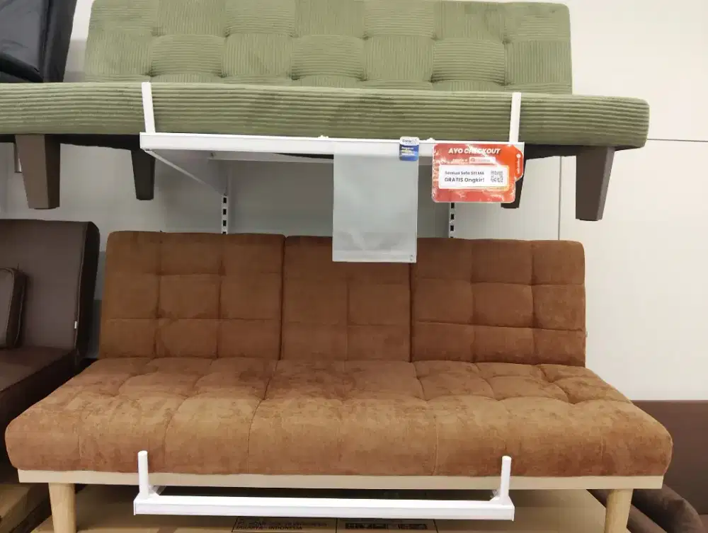 JUAL MURAH SELMA GERANO SOFA BED FABRIC DENGAN CONSOLE