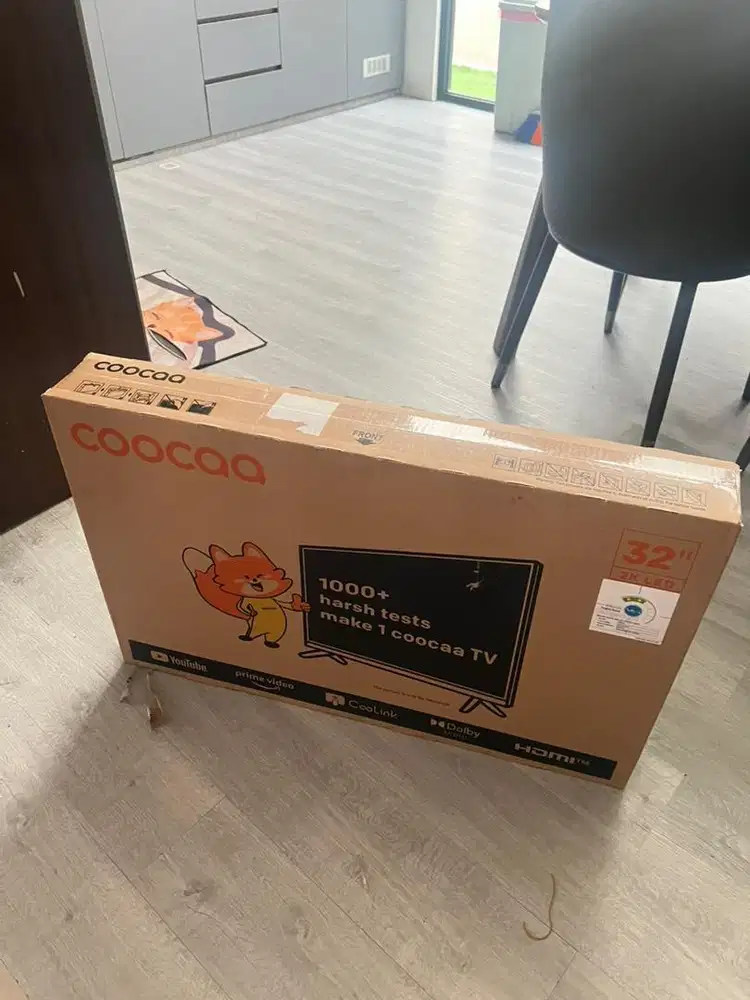 TV LEDCooCaa 32 Inch baru belum dibuka