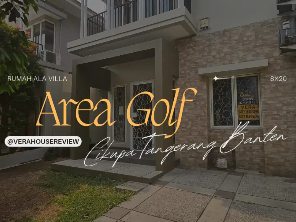 DISEWAKAN rumah Mahoni Suvarna Sutera area golf