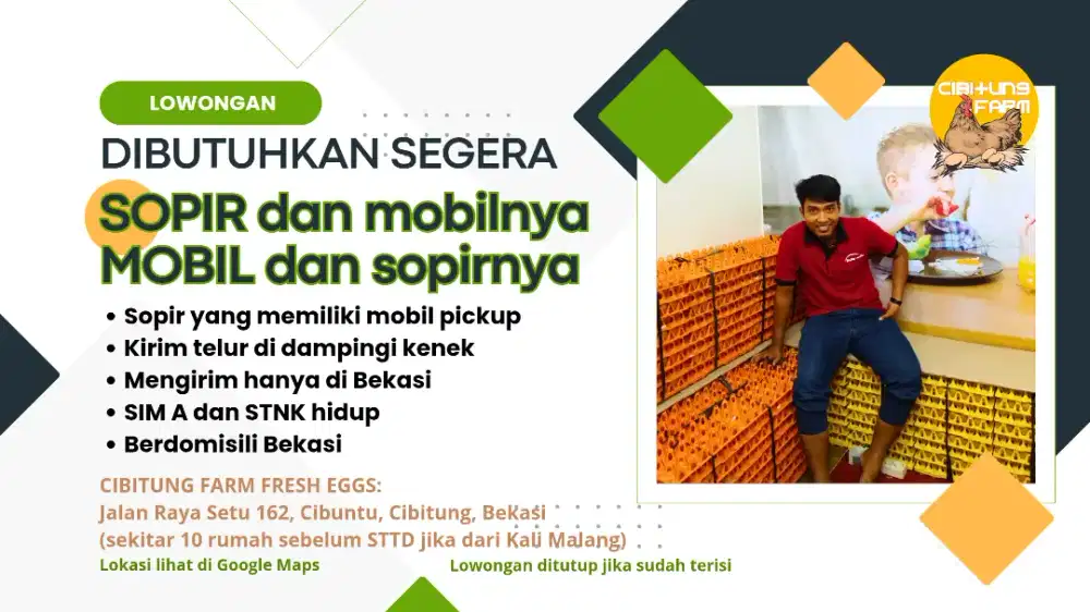 Dicari Sopir & Mobil Pickup