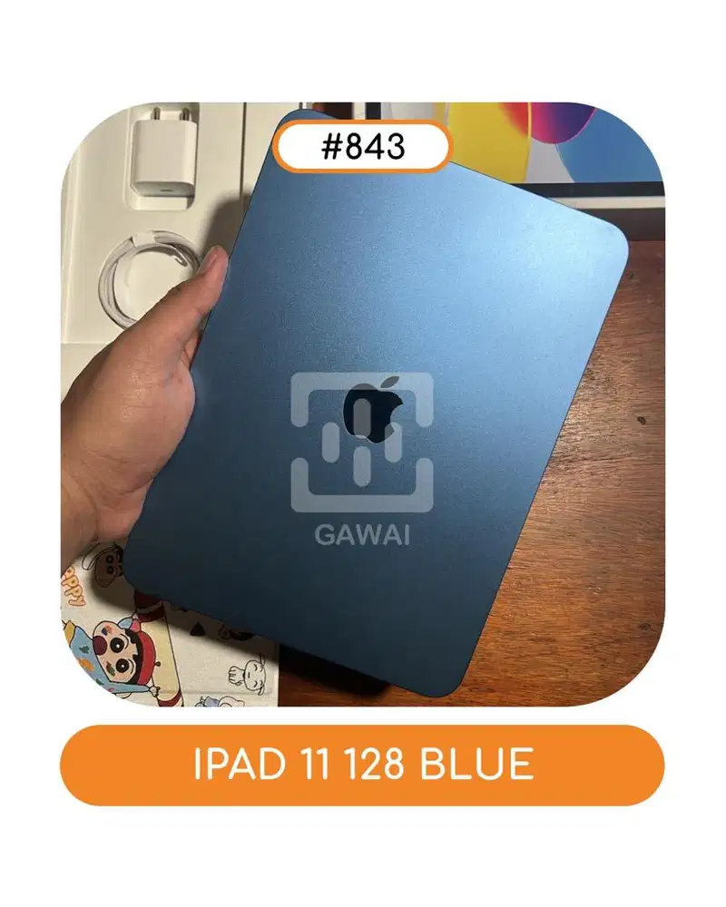 #843 Ipad 11 A16 Blue 128 Garansi 13 April 2027 BH 100%