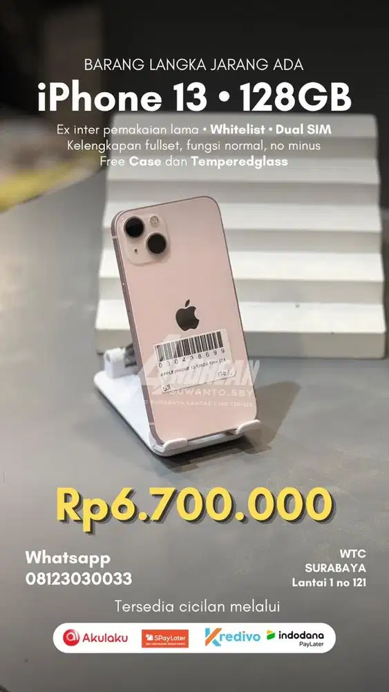 Second Iphone 13 128gb whitelist Pink
