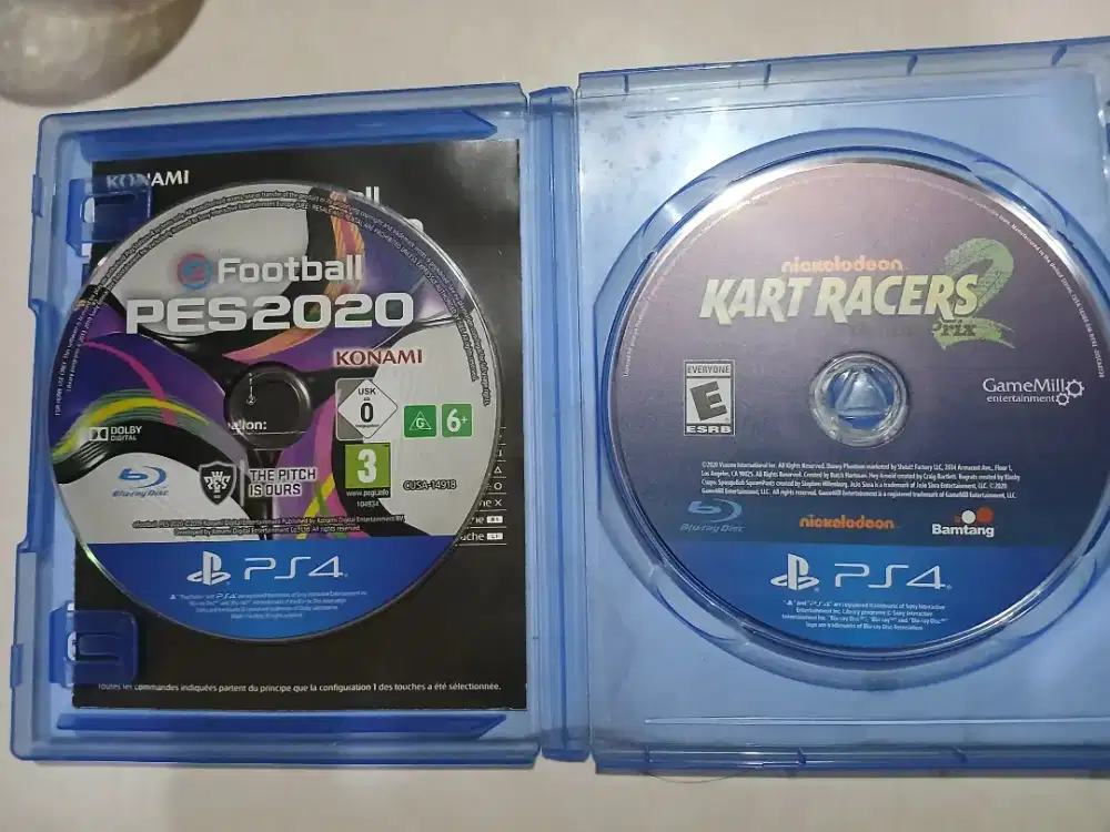 Kaset pes2020 & kart racers2