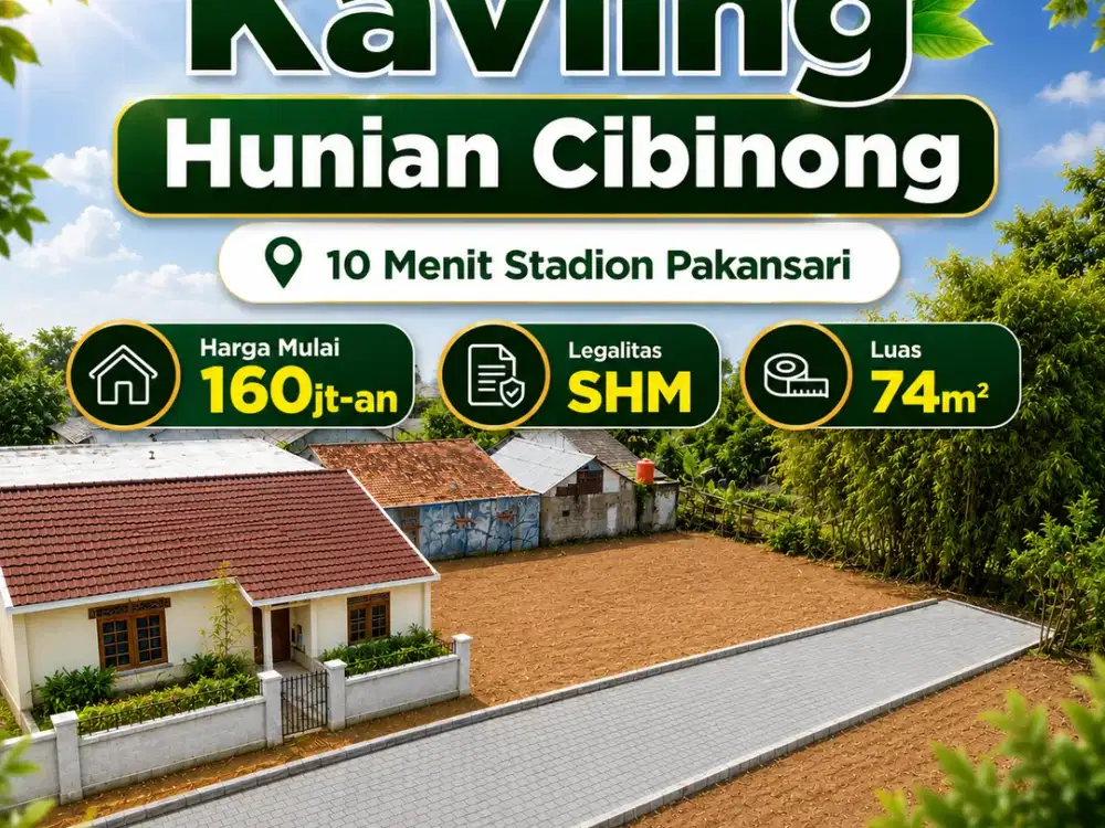 Kavling Eksklusif Cibinong Dekat Stasiun Bojonggede