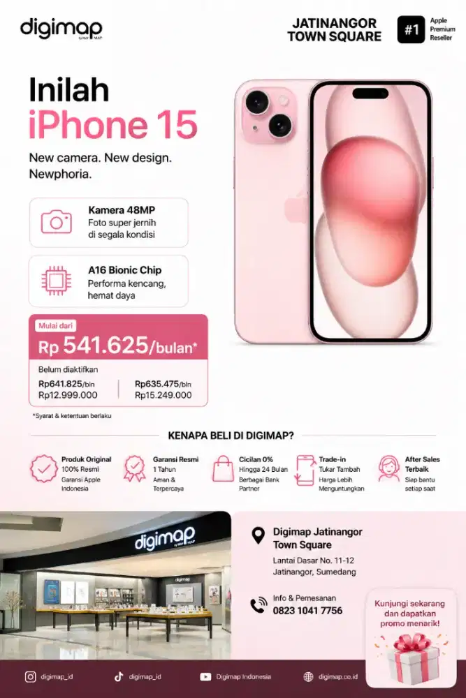 iPhone 15 sekarang hadir di Digimap Jatinangor Town Square!