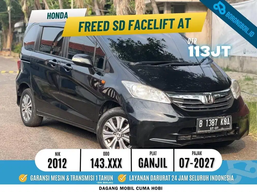[PAJAK PANJANG] Honda Freed SD Facelift AT 2012