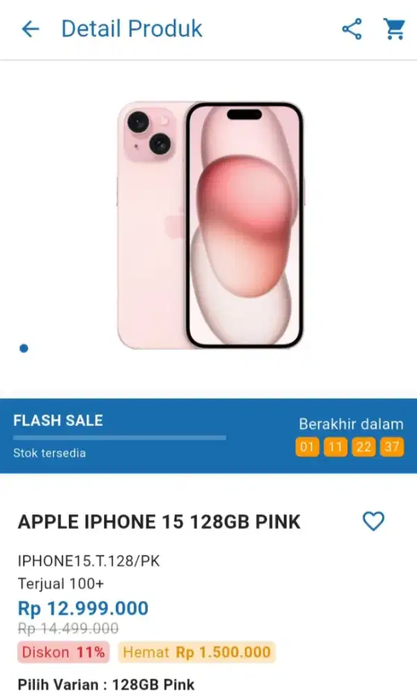 CICILAN APPLE IPHONE 15 128GB
