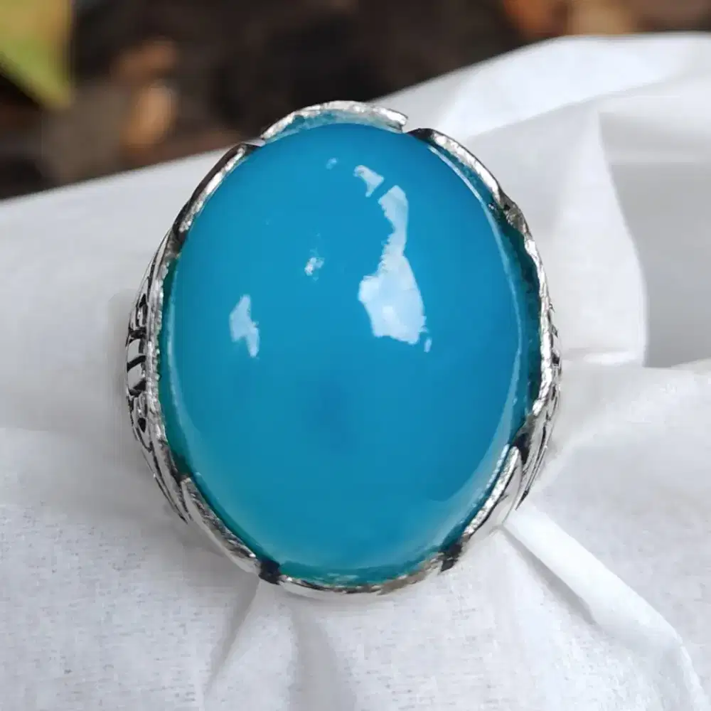 Vvd natural bacan bluish kristal dim 19mm Ring alfaka tidak nego