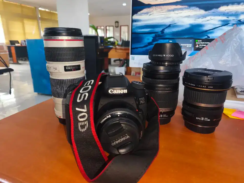 CANON 70D WIFI DAN LENSA (PAKET)
