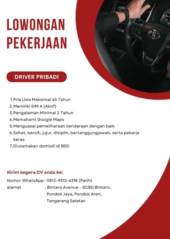 Loker Driver Pribadi
