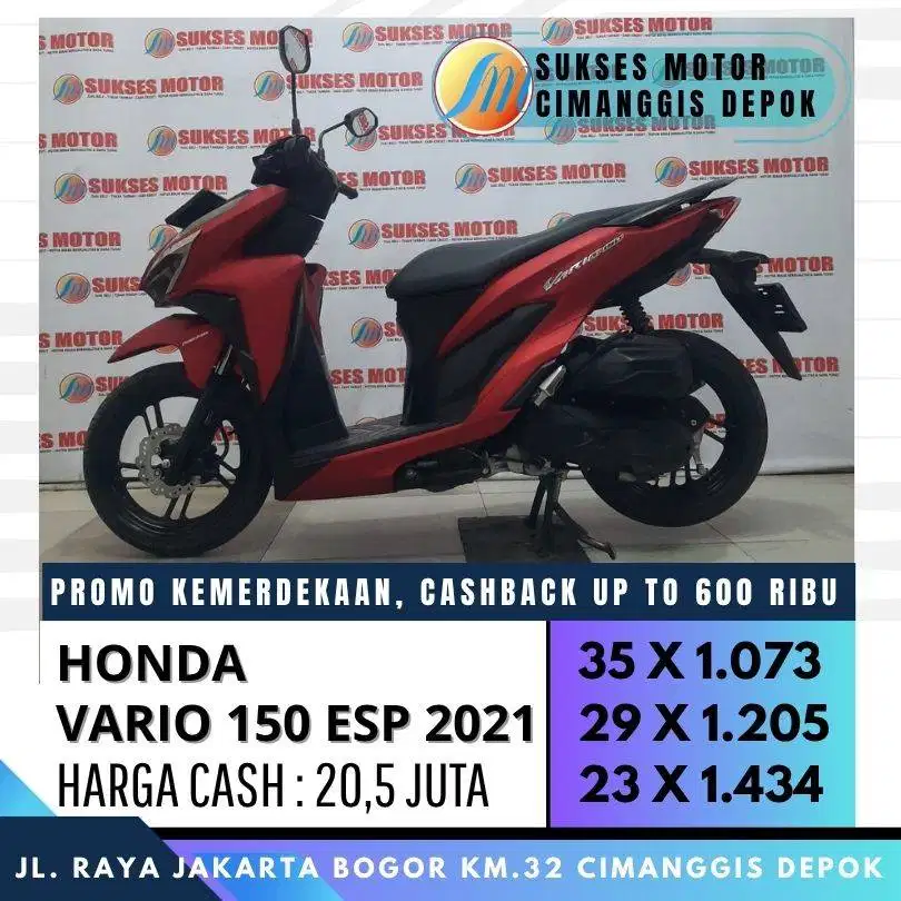 HONDA VARIO 150 ESP 2021 UNIT MULUS CASH/KREDIT BANYAK PROMO NYA