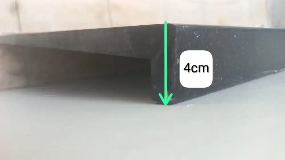 Granit Hitam Meja Dapur Tinggal Dipasang