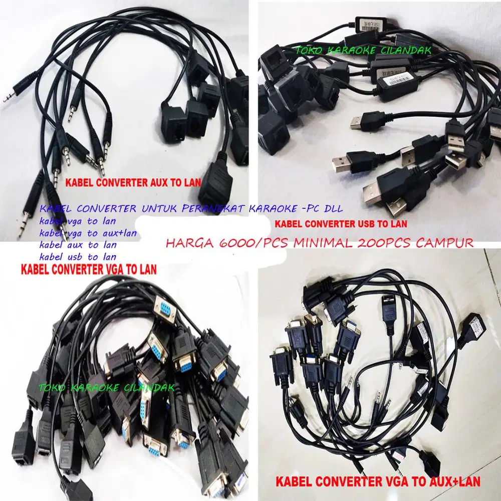 kabel converter baru stok bayak
