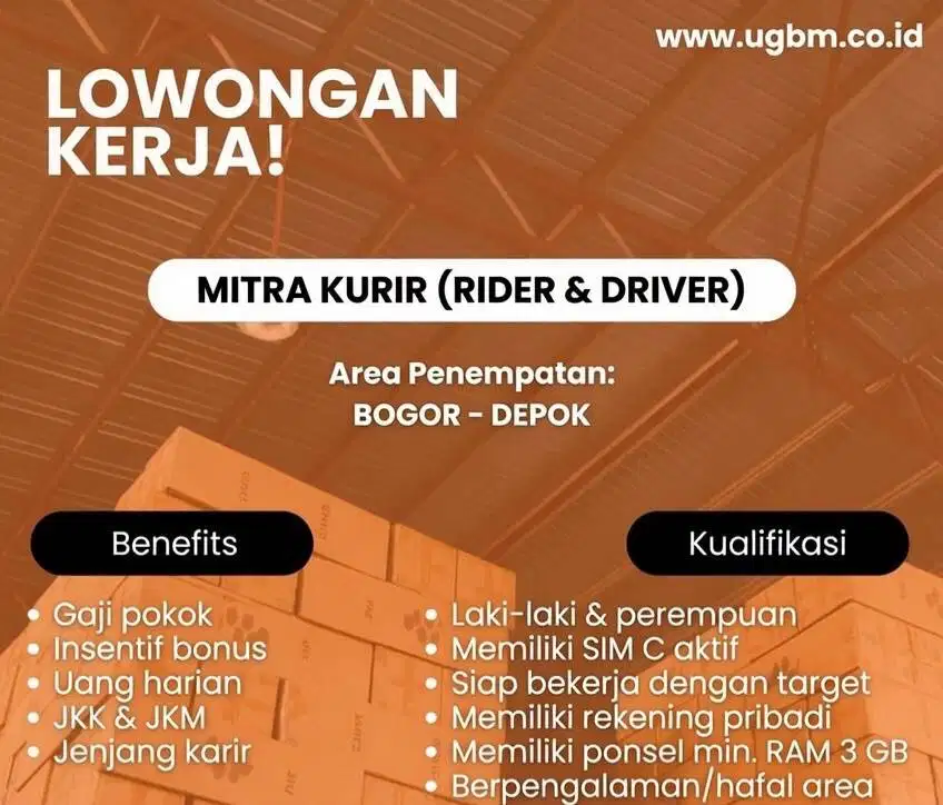 LOKER KURIR SPX BOGOR KOTA/KABUPATEN