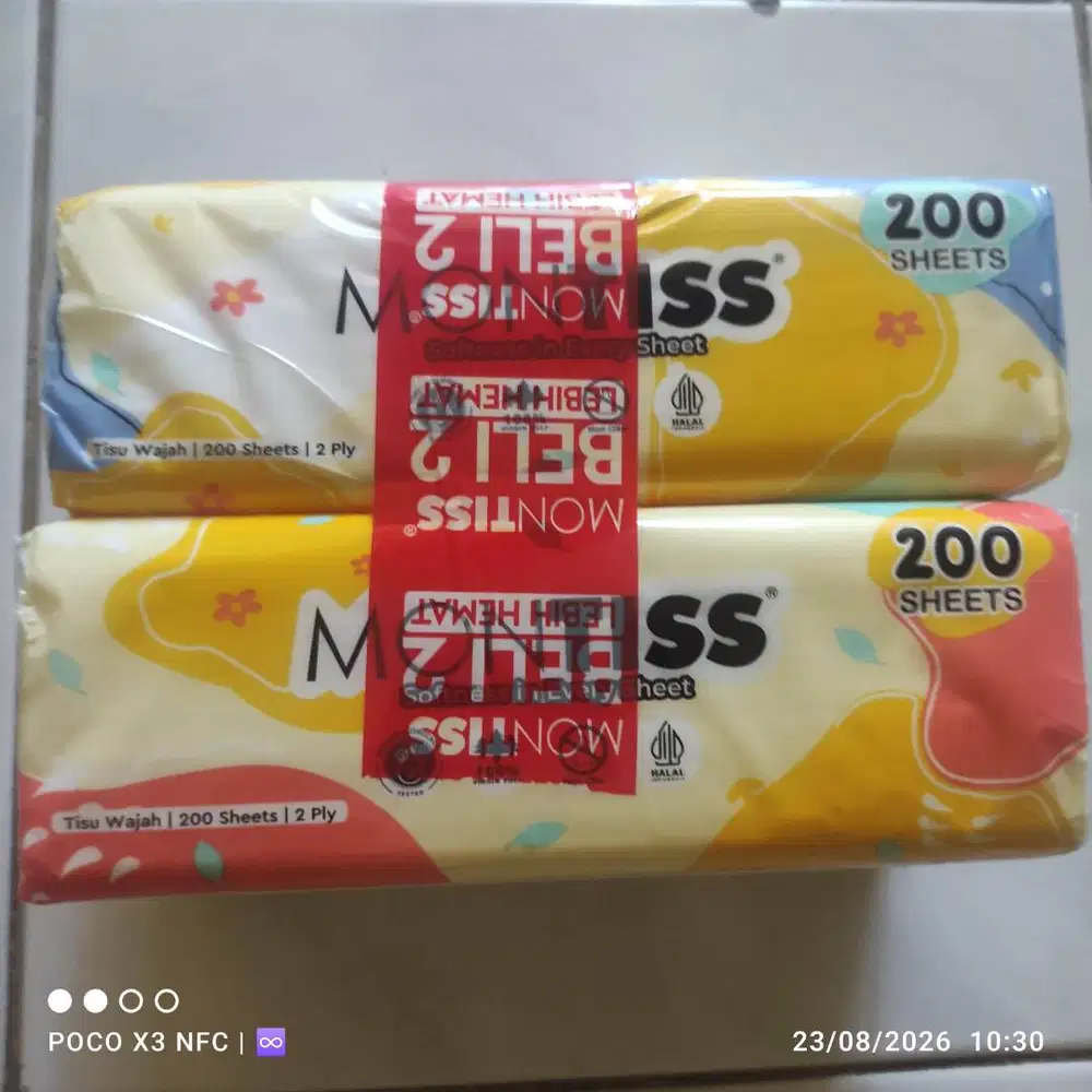 Montiss facial tissue 200''s 2 pack