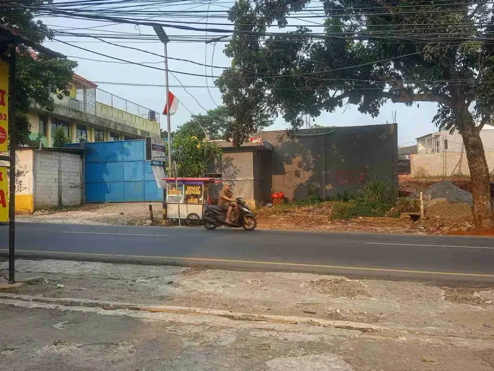 dijual murah  tanah LT 1310 M, LB 70 M di pinggir jalan raya kali mulya, Cilodong