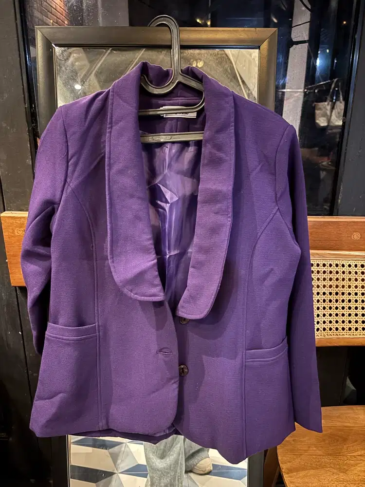 BLAZER PURPLE JAS KANTOR WANITA VINTAGE
