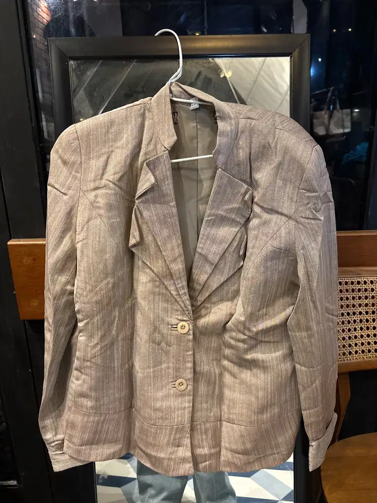 BLAZER WANITA VINTAGE CREAM