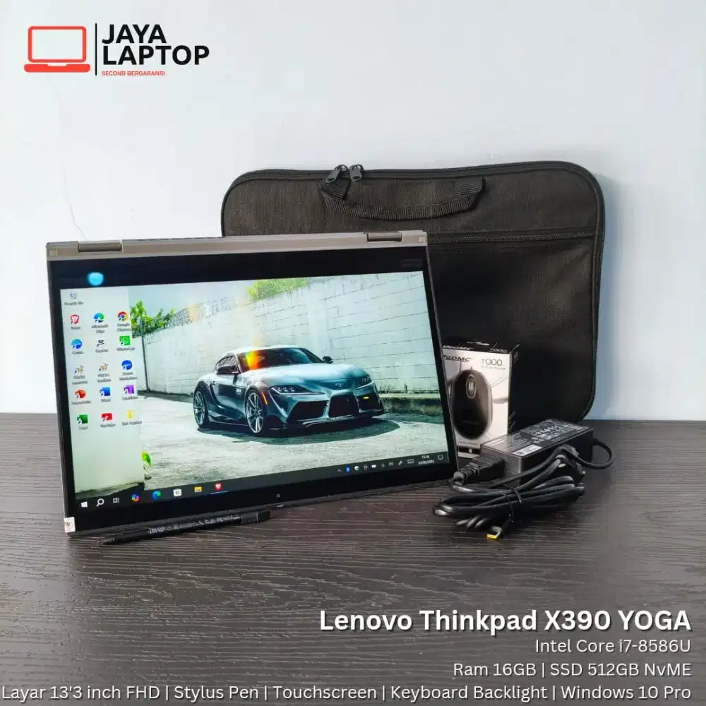 Lenovo Thinkpad X390 Yoga i7 Gen 8  16/512GB 2in1 Laptop Second Bekas
