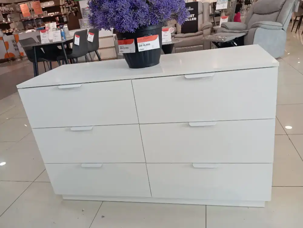 Chest 3+3 Drawer Julian White