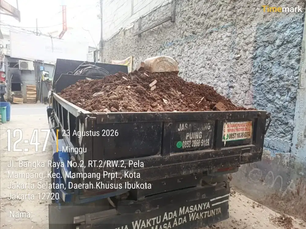 Jasa buang puing dan tanah