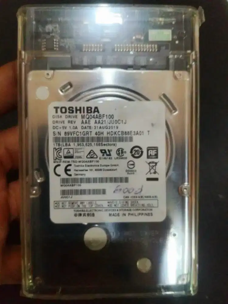 Harddisk Toshiba 1tb.kondisi gress.boleh nego