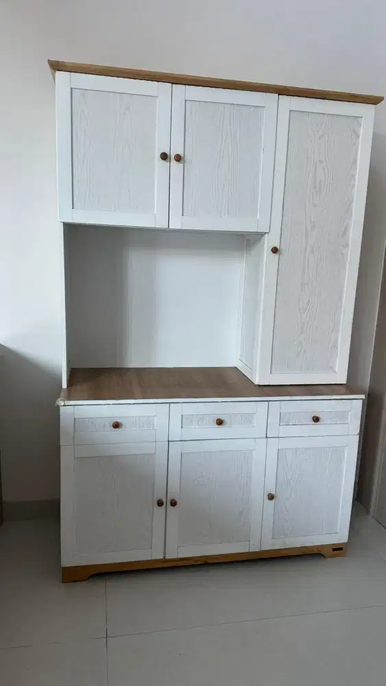 kabinet kitchen set lemari putih dapur kondisi bagus awet tahan lama