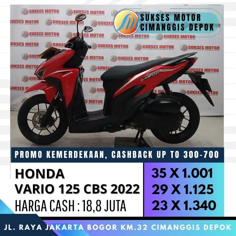 HONDA VARIO 125 ESP CBS 2022 CASH KREDIT CC/PAYLATER PROMO FREE SPIN