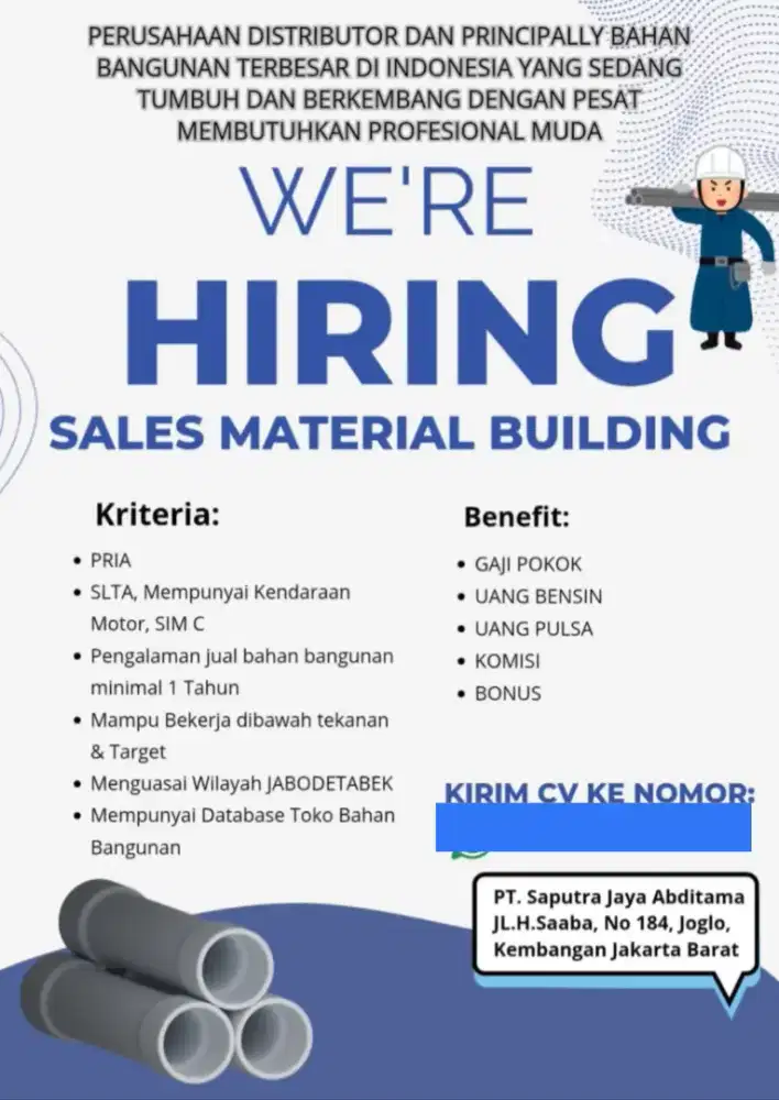 SALES BAHAN BANGUNAN ( PIPA PVC )