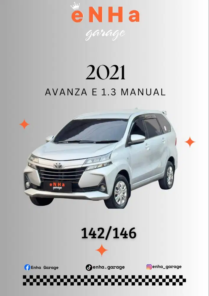 Toyota Avanza E 1.3 manual 2021 (lampu tumpuk) istimewa..