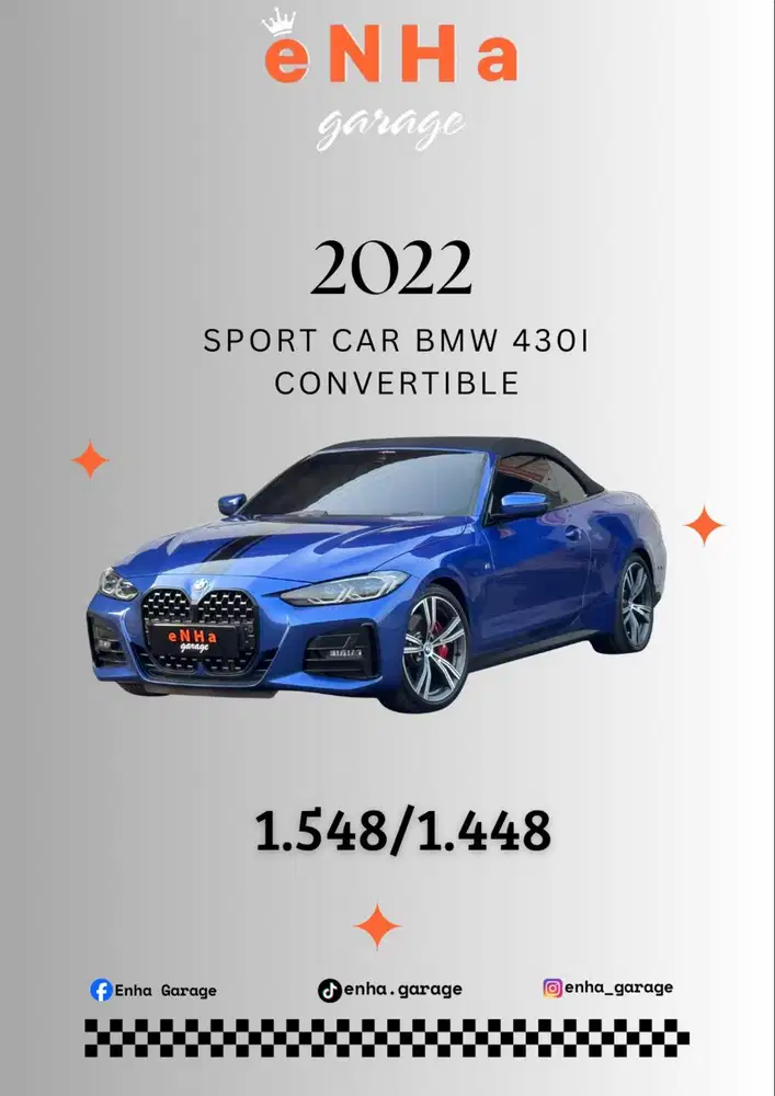 Sport Car BMW 420i convertible (cabriolet) 2022
