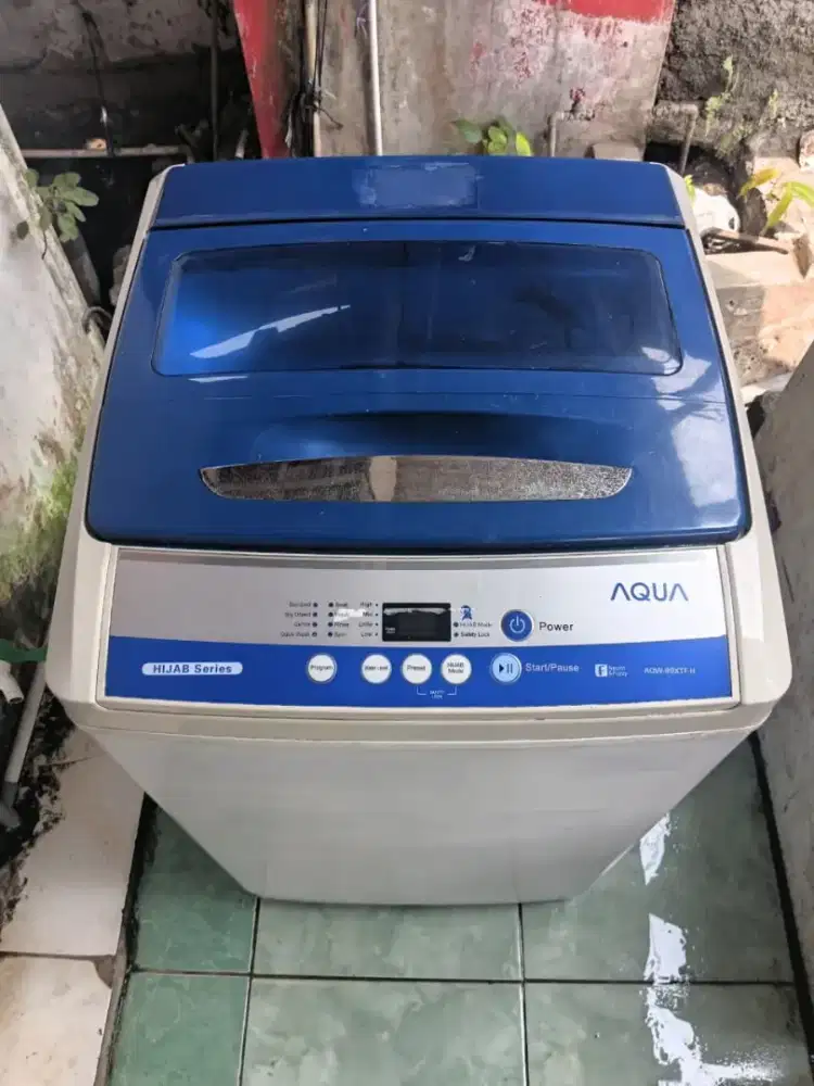 mesin cuci 1 tabung otomatis merk AQUA