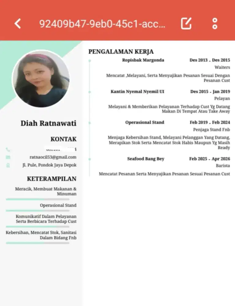 Mencari pekerjaan di bidang fnb