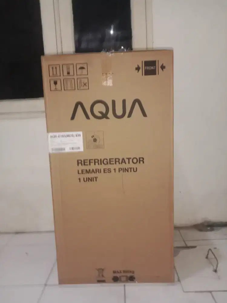 Jual lemari es 1 pintu baru merk aqua