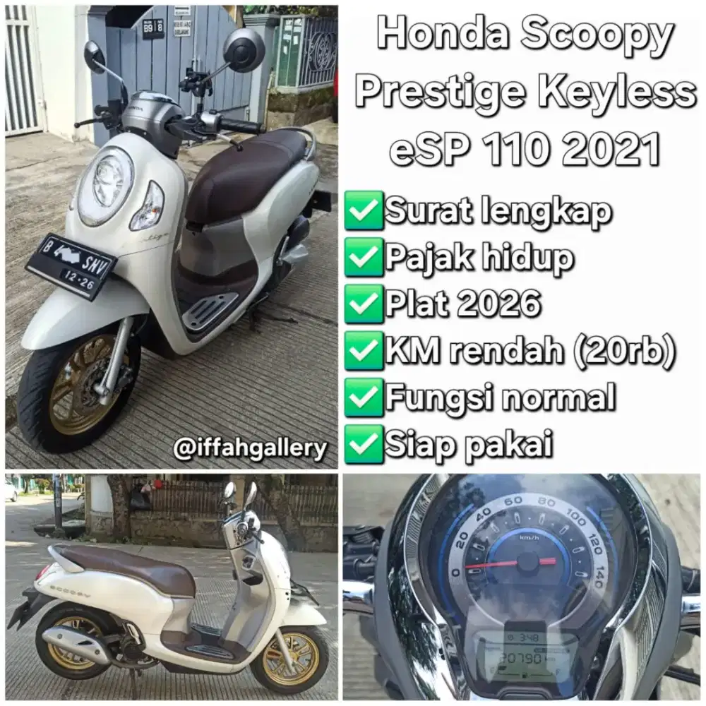 Motor Honda Scoppy Prestige Keyless eSP 110 2021 Surat Lengkap