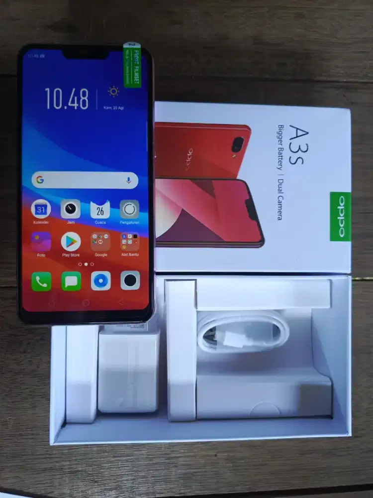 Jual hp baru Oppo a3s ram 6/128 layar 6,2 inch fulset siap pakai
