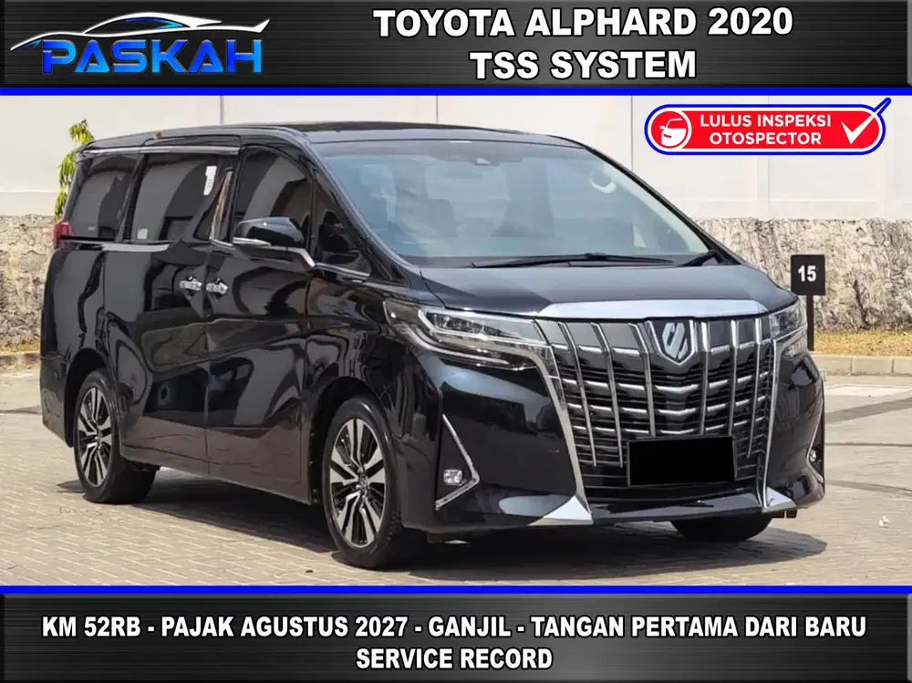 PAJAK AGUSTUS 2027 Bunga 4,5% Genap Km 52k ALPHARD X 2020 ALPHARD 2020