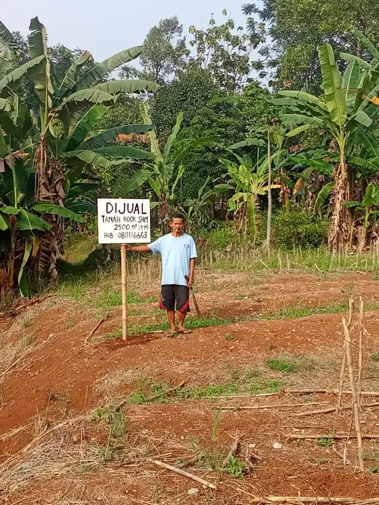 Tanah Hook SHM 2500 m2 di Desa Sadeng Kolot Kab. Bogor