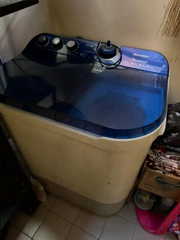 Mesin Cuci 2 Tabung Sharp Dolphinwave 10 Kg (ES-T1090) - Low Watt