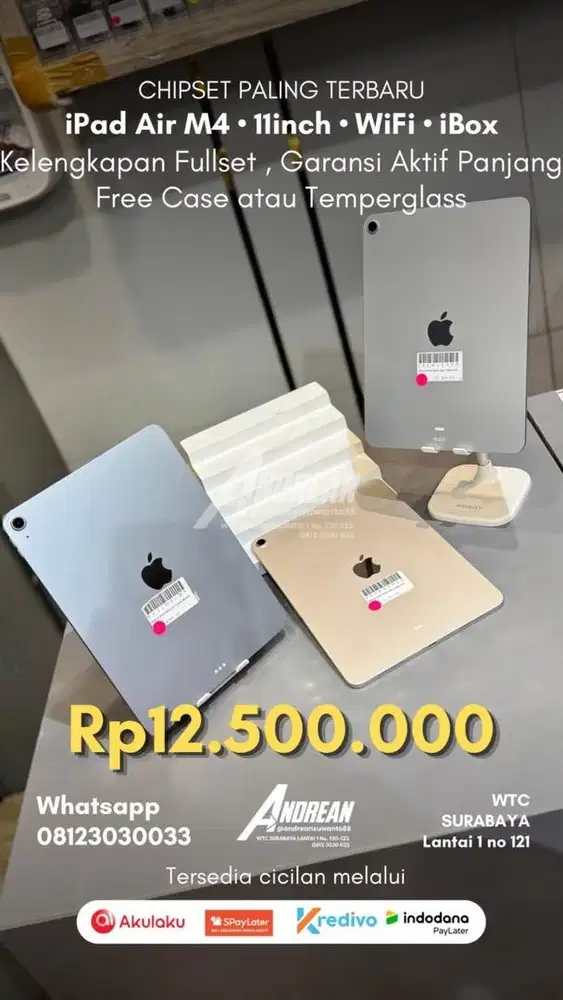 SECOND IPAD AIR M4 11inch 128GB IBOX WIFI ONLY
