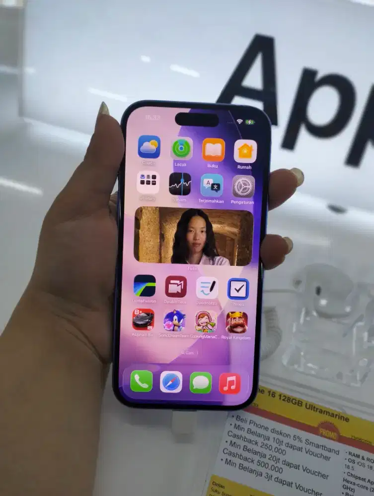 IPHONE 16 128GV Ultramarine Kredit tanpa dp