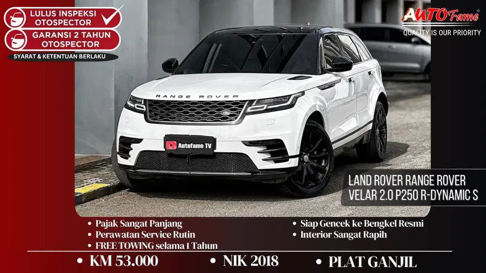 Land Rover Range Rover Velar 2.0 P250 R-Dynamic S NIK 2018