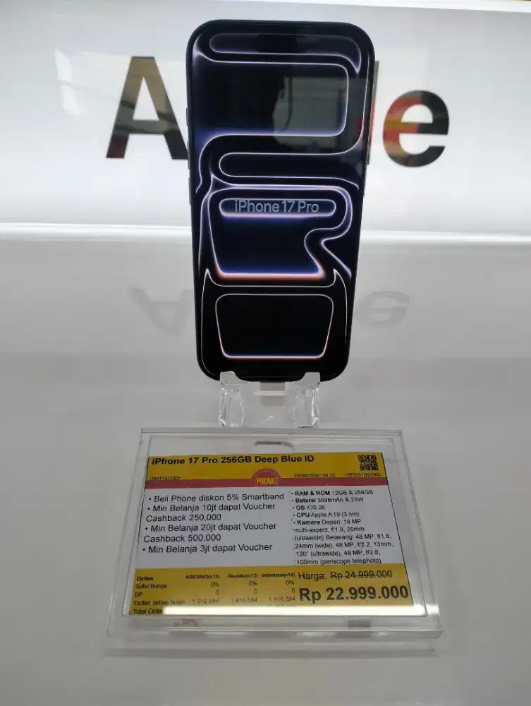 IPHONE 17 PRO 256Gab DEEP BLUE ID Kredit tanpa dp
