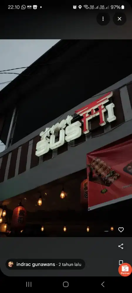 Dijual Franchise STREET SUSHI All in perlengkapan + Free sewa 6 bulan
