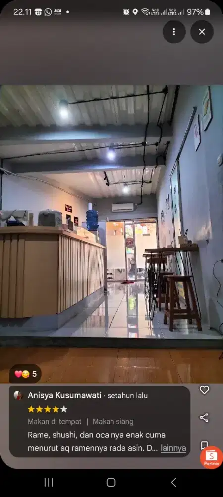 Dijual Franchise STREET SUSHI All in perlengkapan + Free sewa 6 bulan
